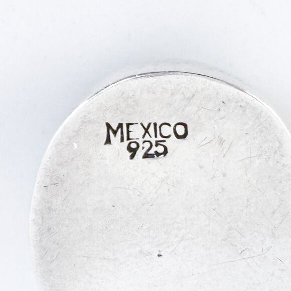 Vintage Mexico Sterling Silver 925 Teardrop Blue Magnesite Pendant - Picture 5 of 7